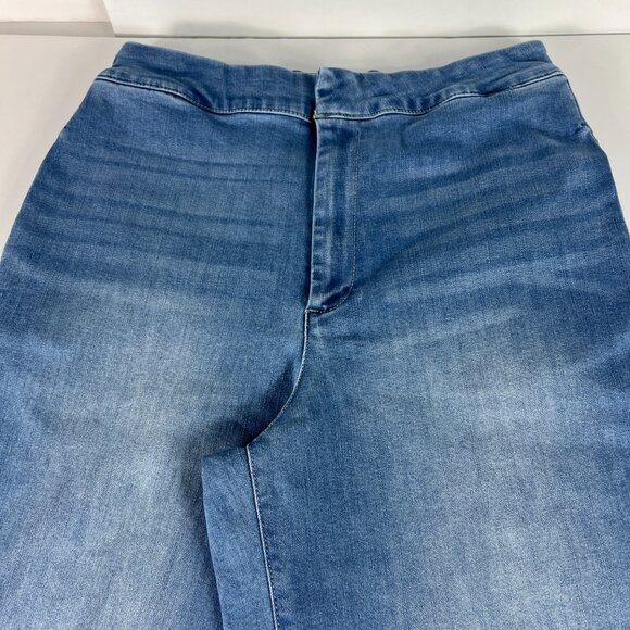 Oat New York Jeans Women's 30x29* High Rise Wide Leg Blue Faded Denim Tag 30 - Picture 2 of 16